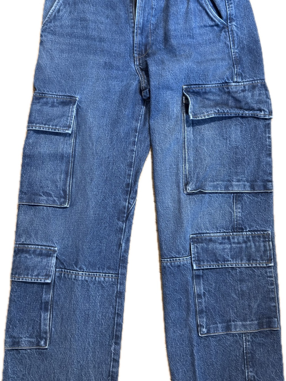 Citizens Of Humanity Blue Wide Leg Cargo Jeans
